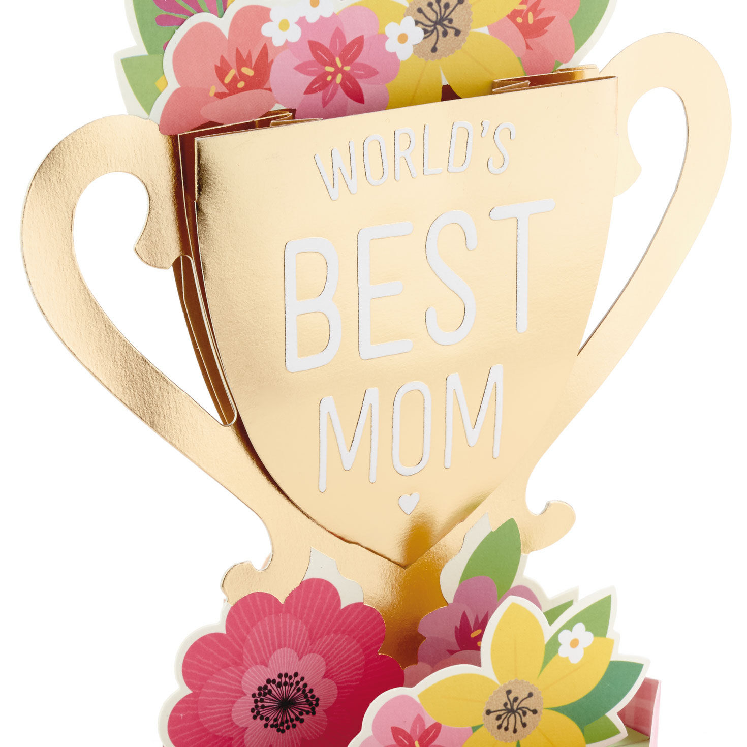 World's Best Mom Trophy 3D Pop-Up Mother's Day Card sentiment image number 3