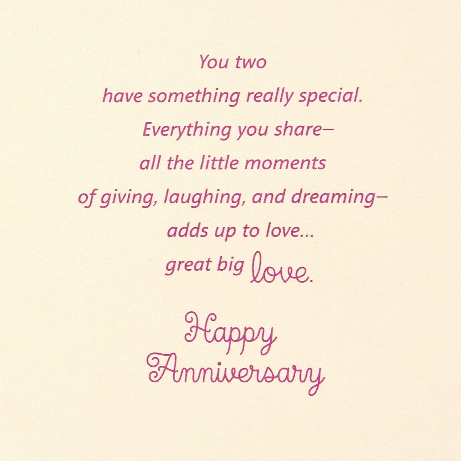 Gold and Purple Flowers and Letters on Navy Anniversary Card Sentiment image number 2