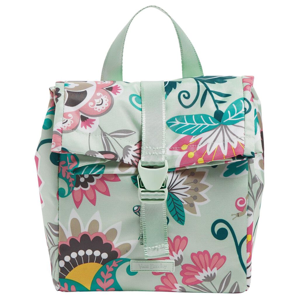 Vera Bradley Lighten Up Lunch Tote in Mint Flowers Handbags & Purses