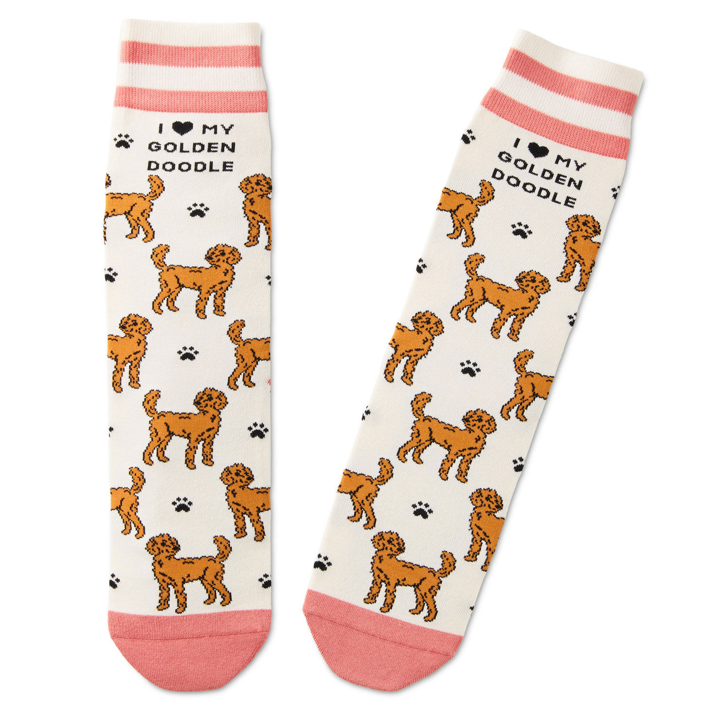 I Love My Goldendoodle Crew Socks