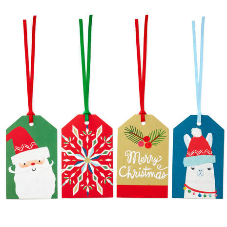 Kids Assorted Christmas Gift Tag Stickers, 12 sheets, , large