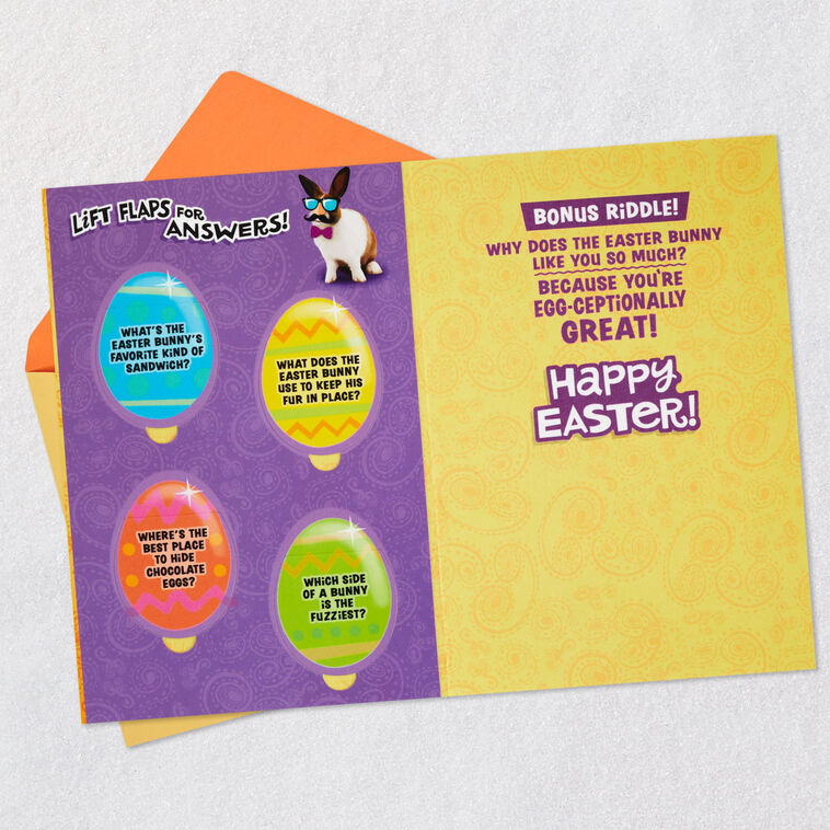 Riddles From the Funny Bunny Lift-the-Flap Easter Card, , large image number 4