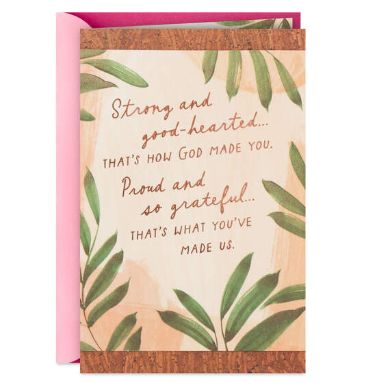 Daughter, God Made You Strong and Good-Hearted Birthday Card From Us