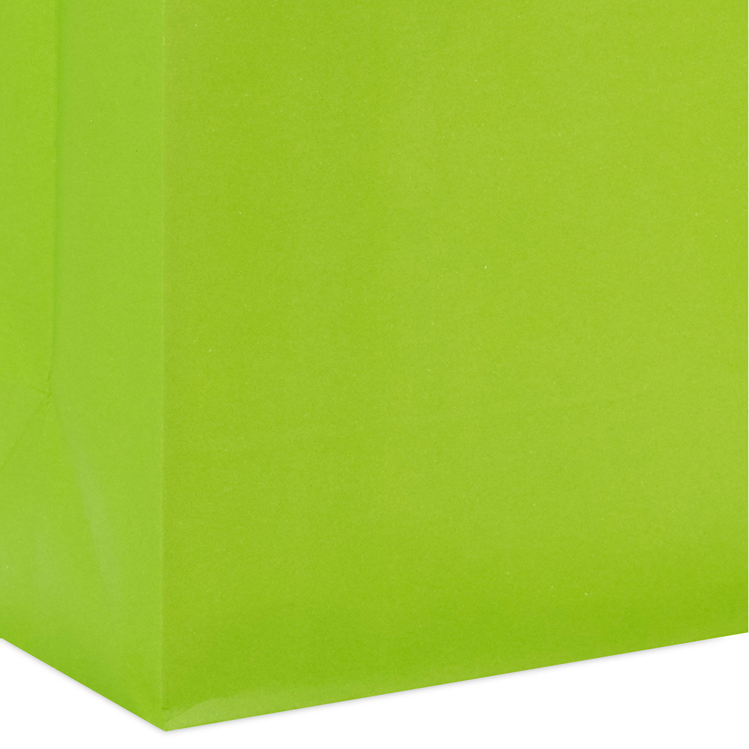 9.6" Solid Lime Green Medium Gift Bag, Lime Green, large image number 5