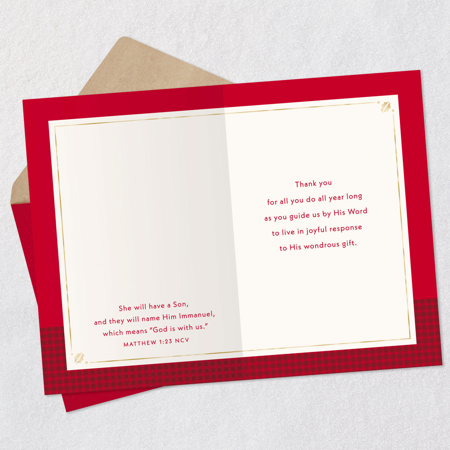 Thank You for All You Do Religious Christmas Card for Pastor, , large image number 4