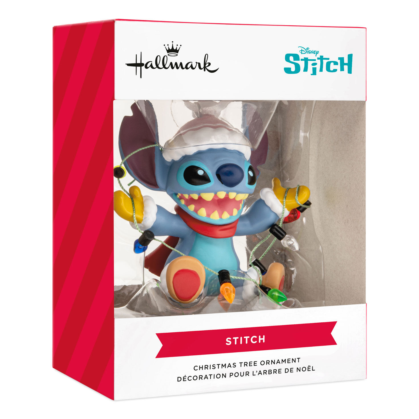 Stitch With String Light Christmas Ornament  image number 7