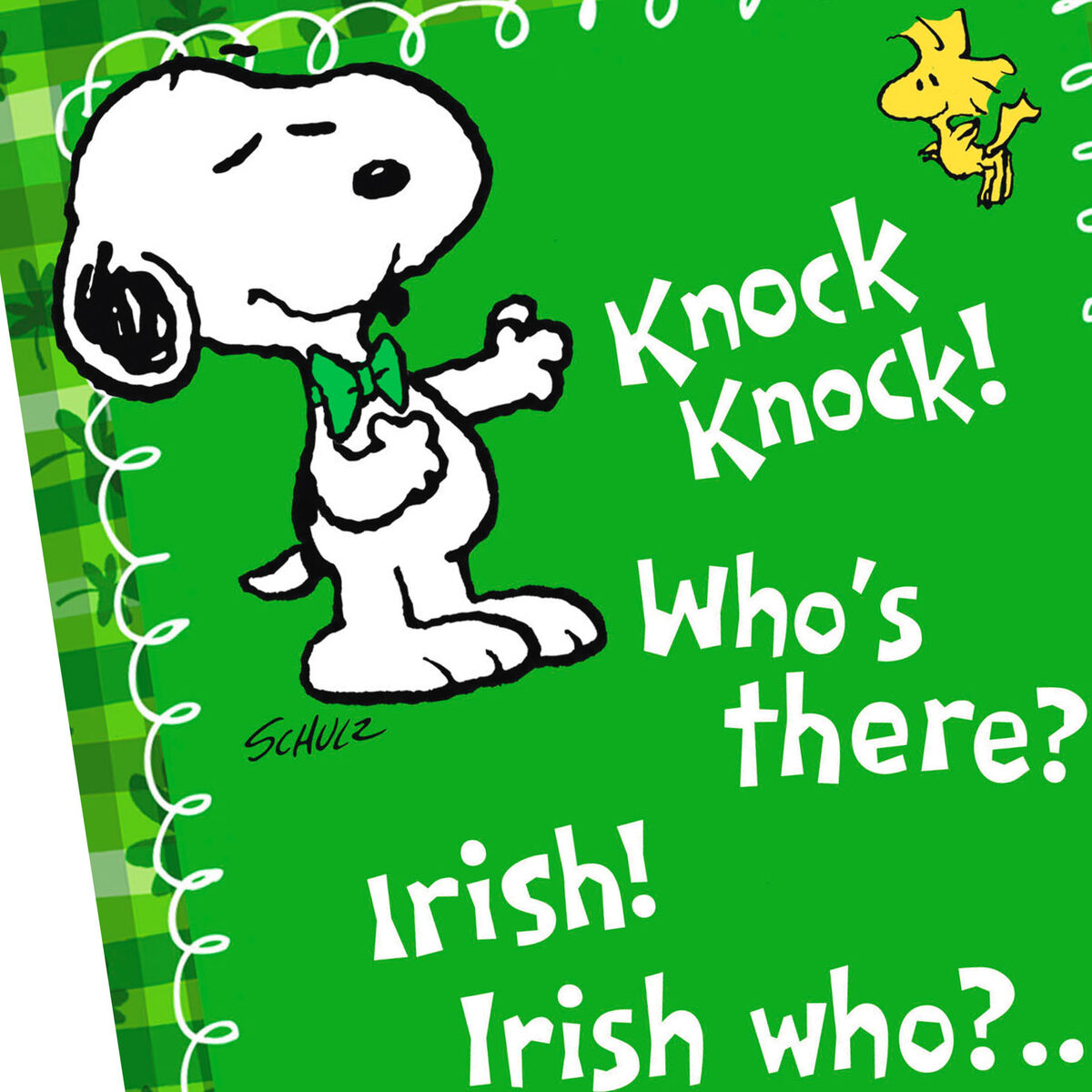 Peanuts® Snoopy and Woodstock Funny St. Patrick's Day Card Greeting
