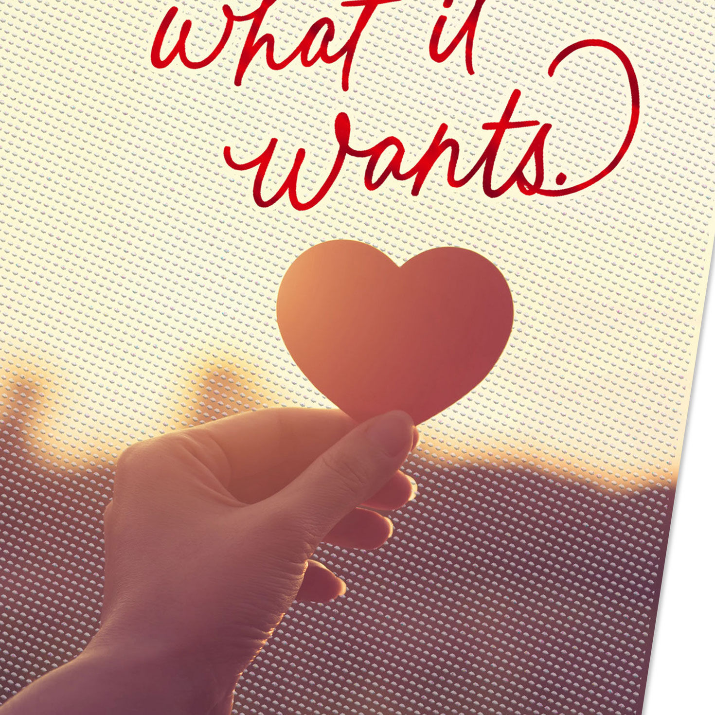 Hand Holding Heart Romantic Sweetest Day Card Card Cover Detail image number 4