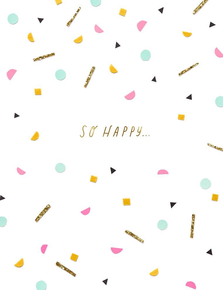 So Happy Confetti Birthday Card
