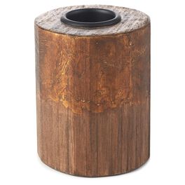 Copper and Wood Tall Tea Light Holder, Copper and Wood Tall Tea Light Holder, , large