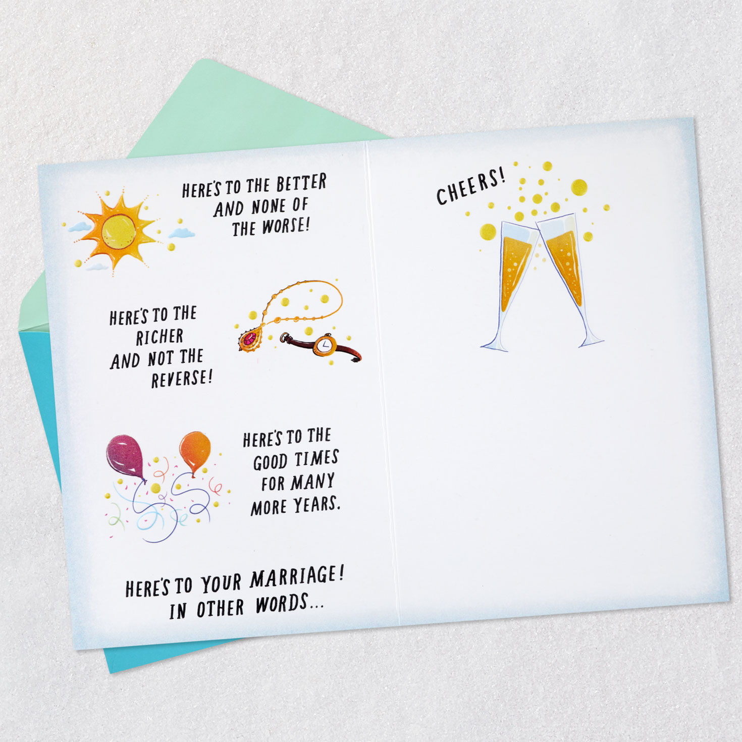 Birds and Champagne Anniversary Card  image number 4