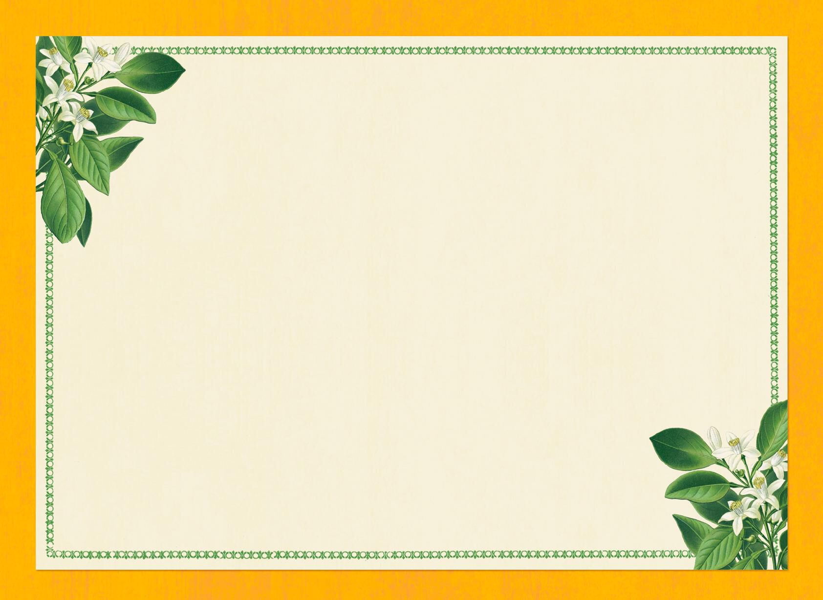Orange Tree Vintage Design Blank Card