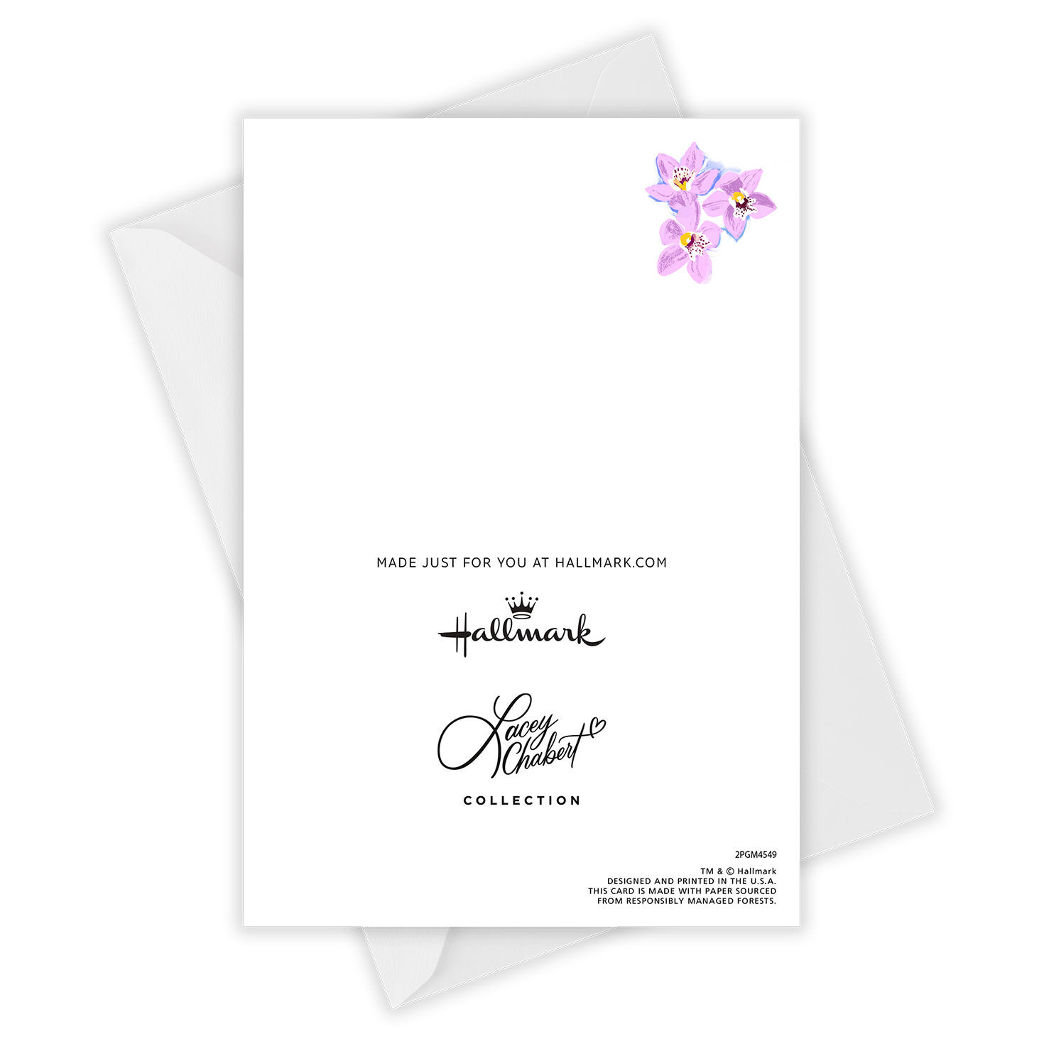 Floral Border on Green Personalized Mother's Day Card Card Back with Envelope image number 4