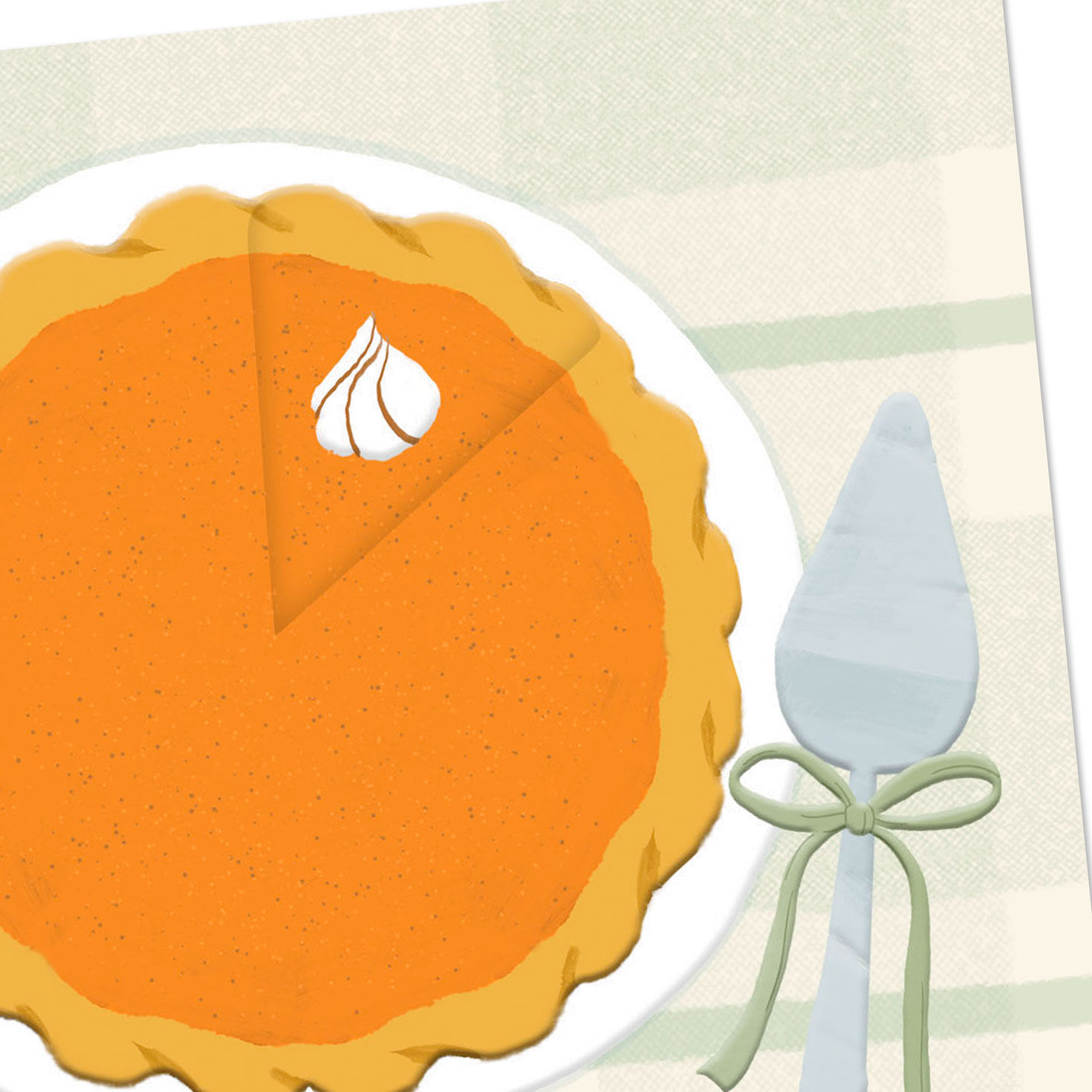 Pumpkin Pie Slice Life Is Sweet Thanksgiving Card Card Front Detail image number 4