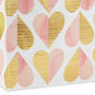 Pink and Gold Hearts on White Large Gift Bag upclose detail image number 5