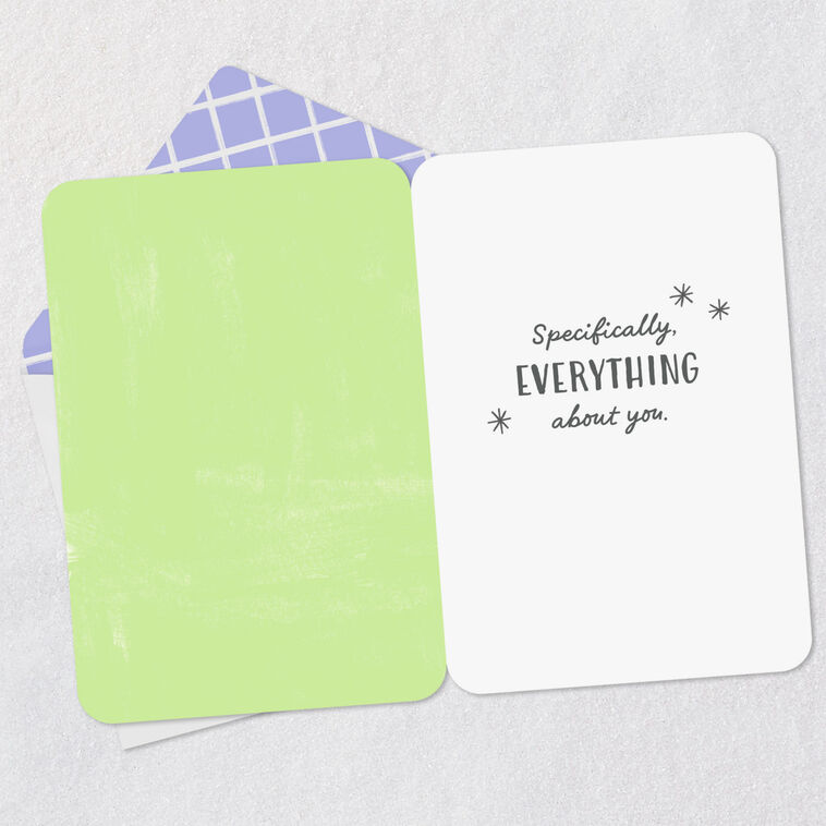 Gazing Tabby Cat Romantic Love Card Open card with envelope image number 3