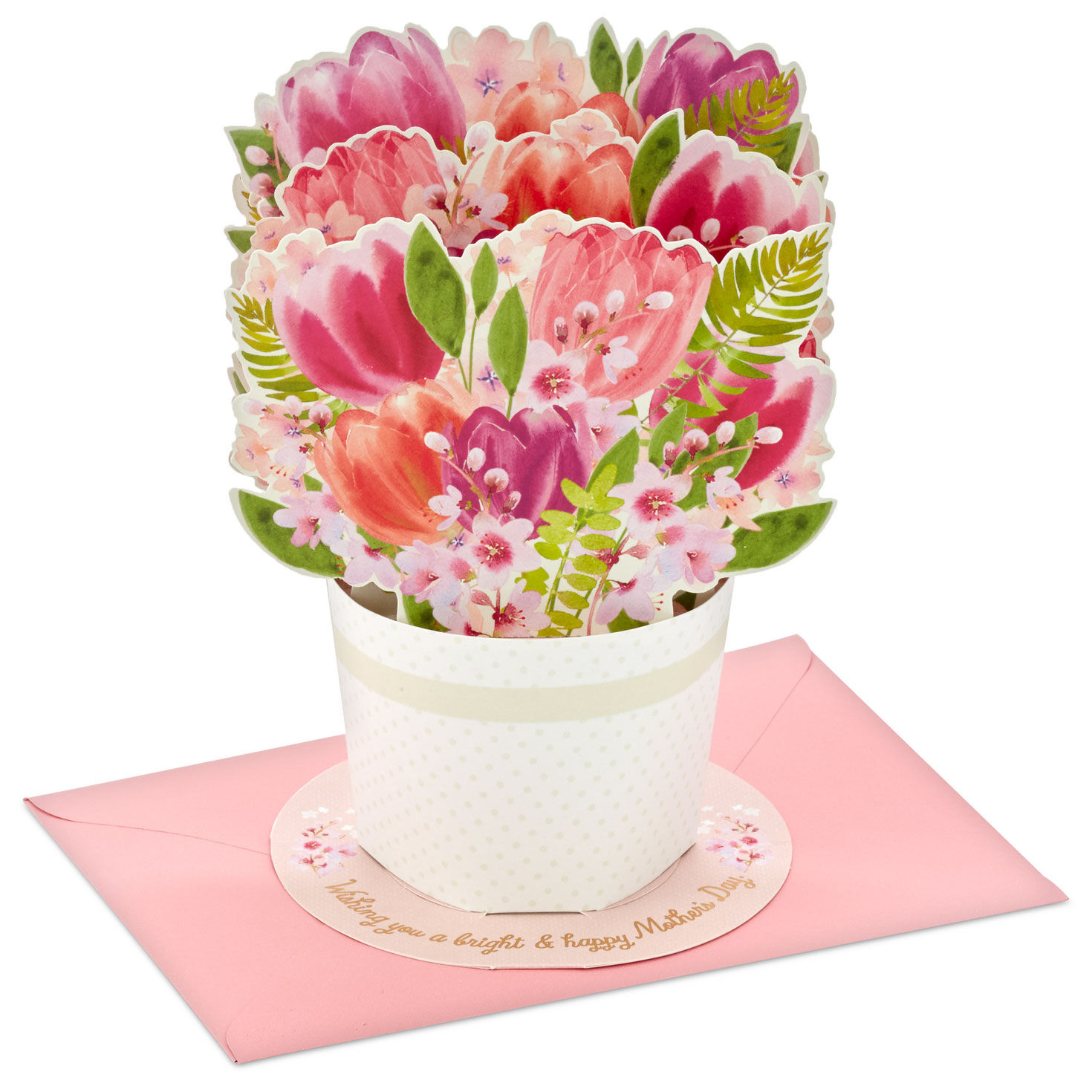 Tulip Flower Bouquet 3D Pop-Up Mother's Day Card