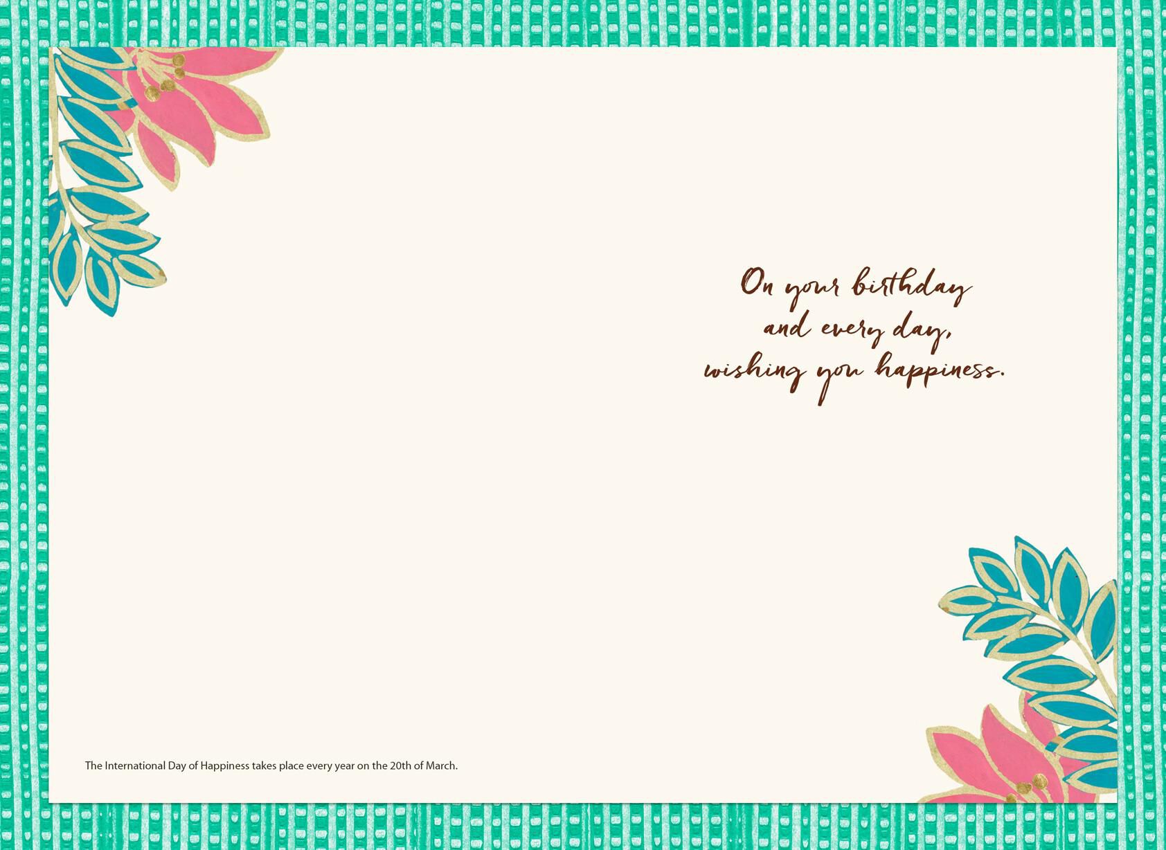 Wishing You Happiness Every Day Birthday Card