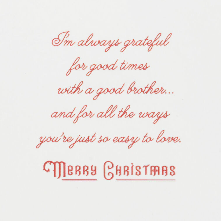 Kids Building Snowman Brother Christmas Card Sentiment image number 3