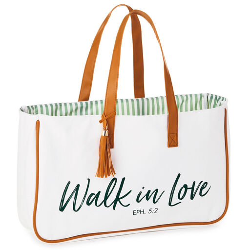 Walk in Love Canvas Tote Bag, 