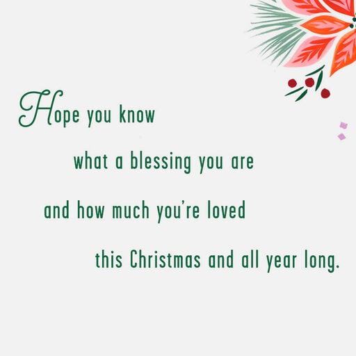 Blessings and Love Religious Christmas Card for Goddaughter, 