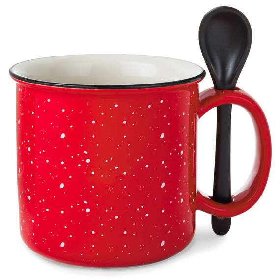 Red Truck Merry Christmas Speckled Mug With Spoon, 12 oz., , large image number 1