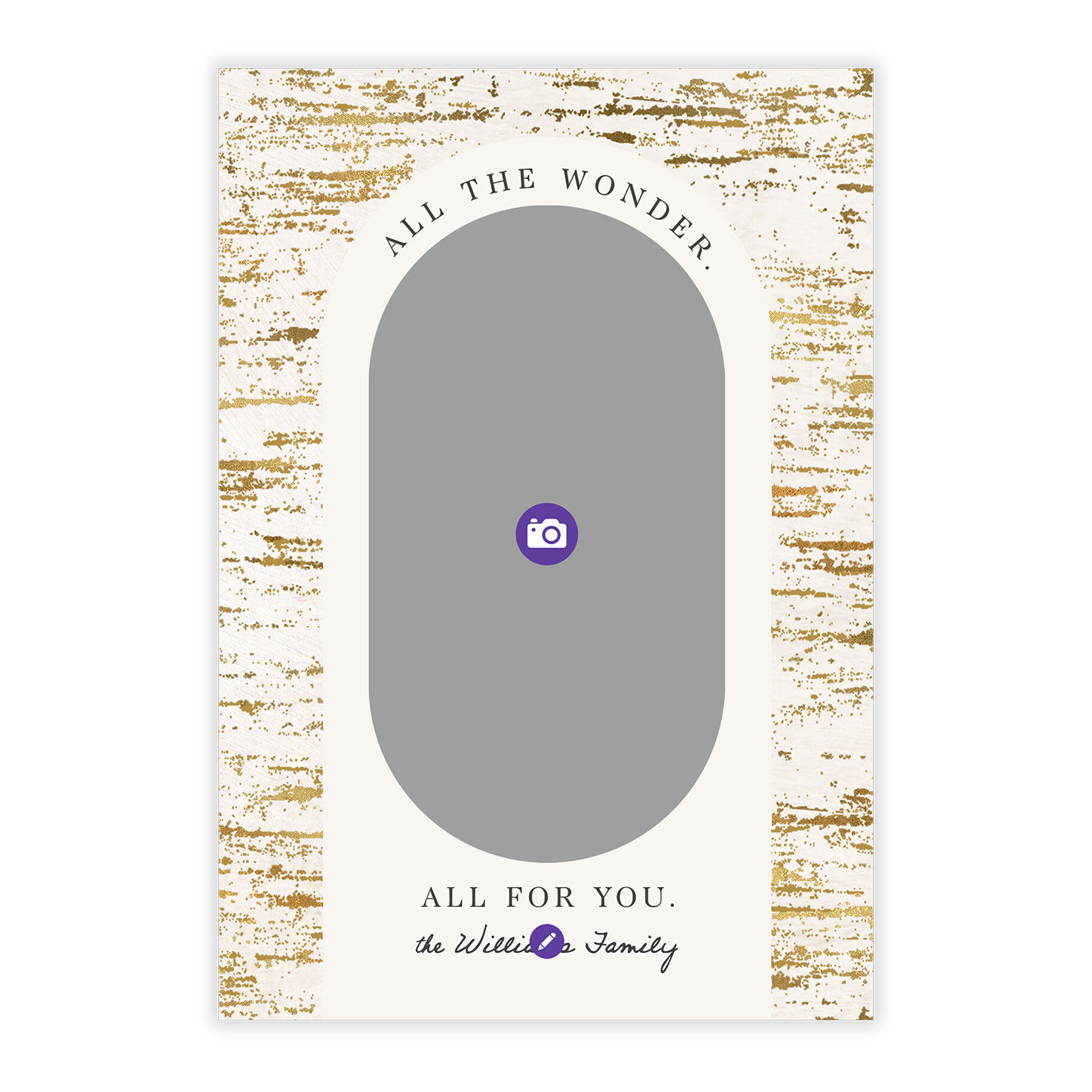 Elegant Golden Birch Flat Holiday Photo Card, , large image number 5