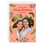 Heart Photo Personalized Christmas Card for Mom Card Front with Envelope image number 1