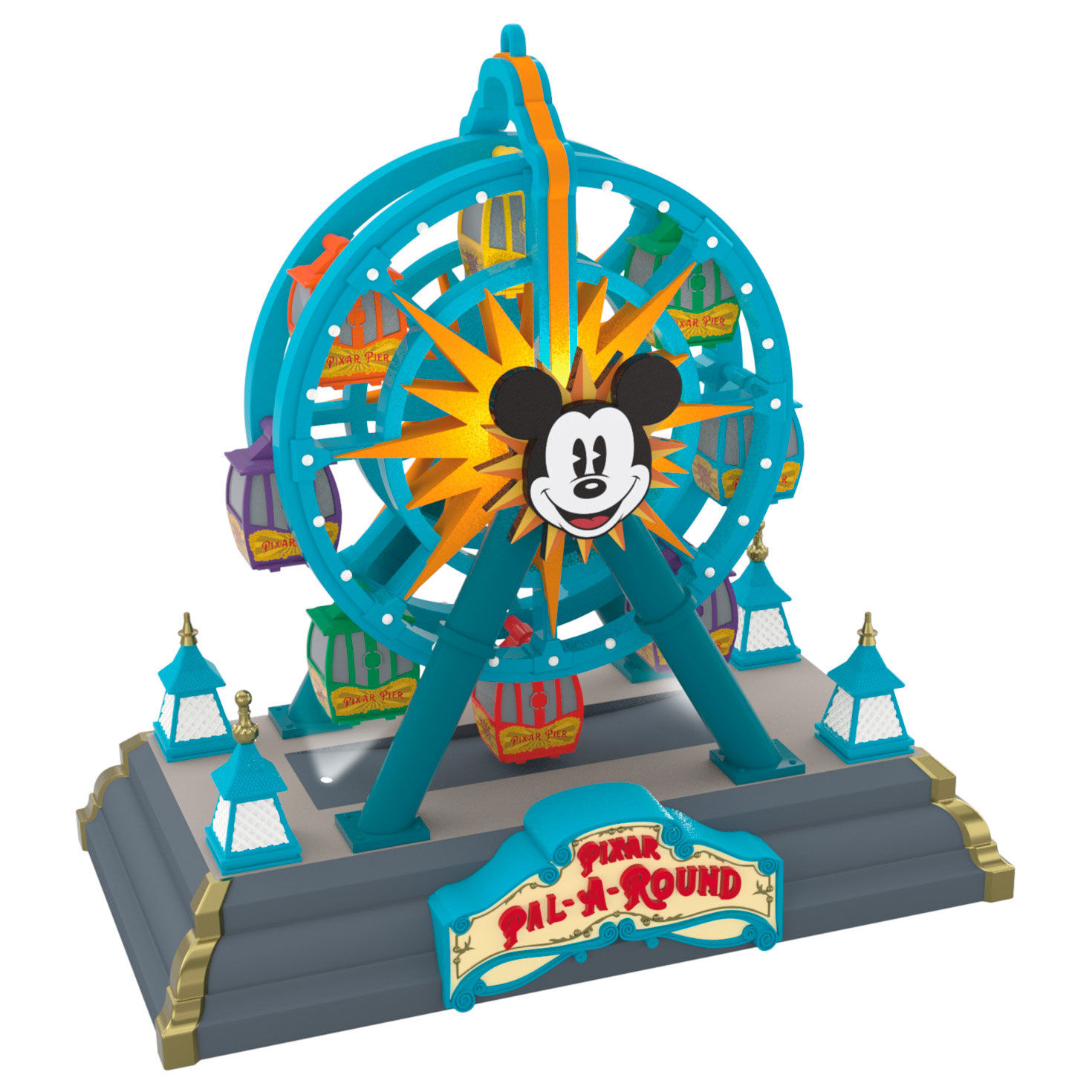 Disney California Adventure Park 25th Anniversary Pixar Pal-A-Round Ornament With Light