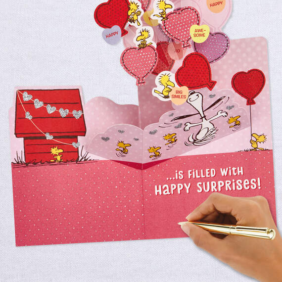 Peanuts® Snoopy and Woodstock Pop-Up Valentine's Day Card, , large image number 7