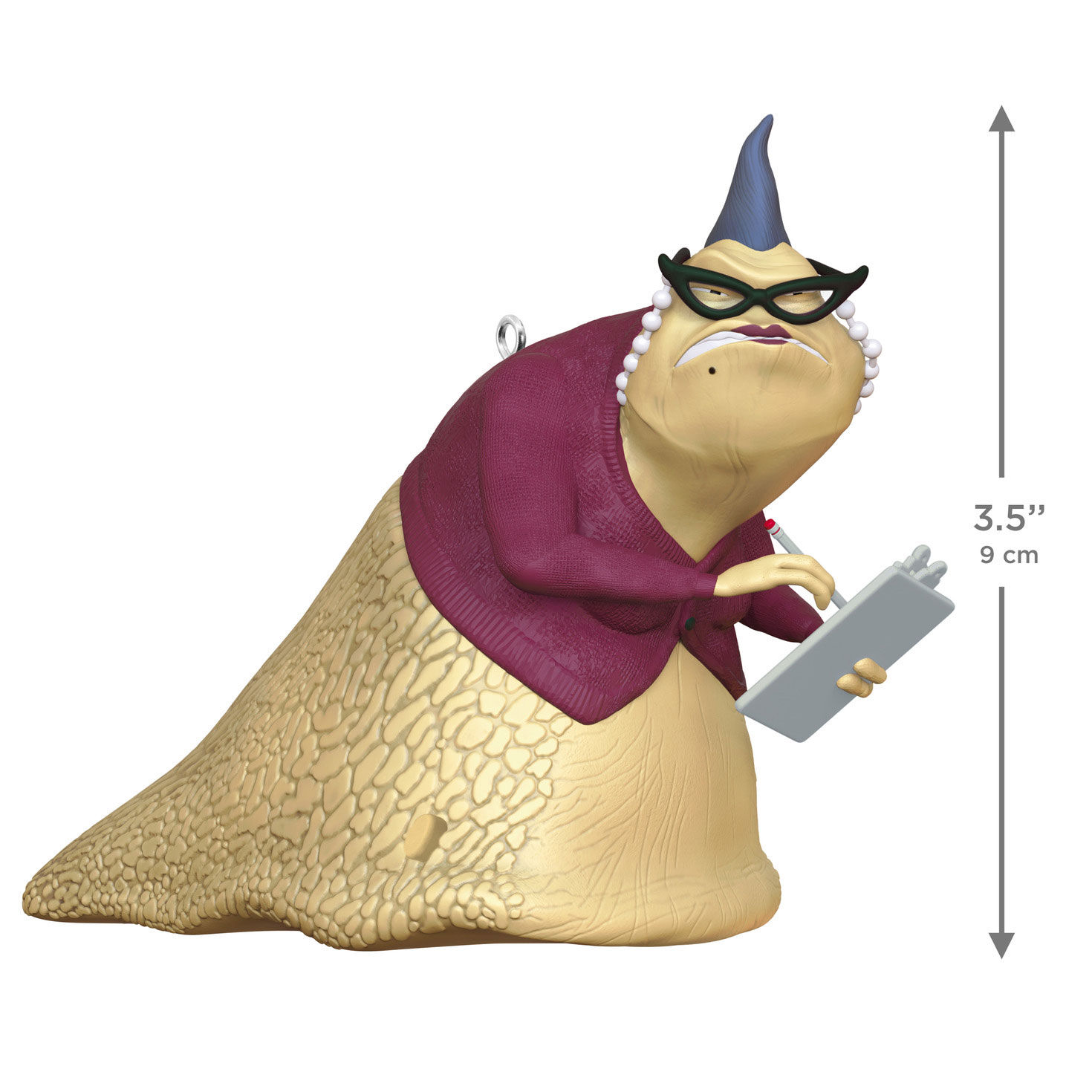 Monsters, Inc. Roz With Clipboard Ornament measurement image number 3