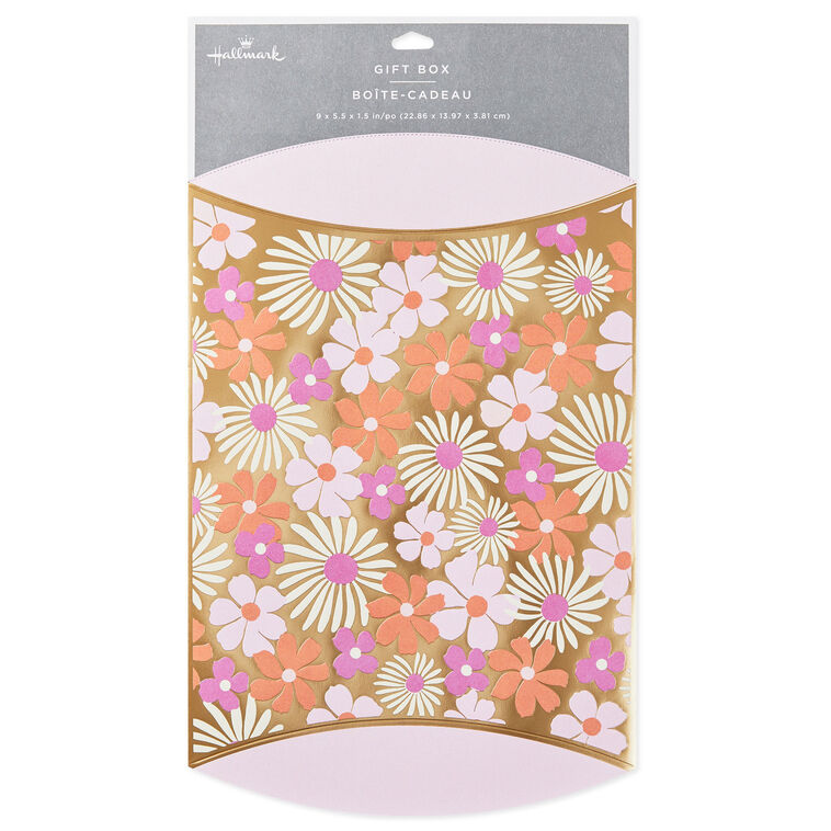 Pink and Orange Flowers Pillow Box  image number 4