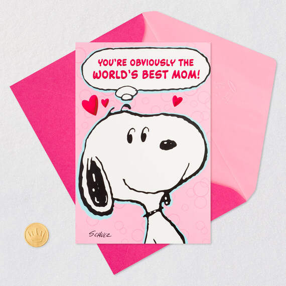 Peanuts® Snoopy World's Best Mom Funny Pop-Up Valentine's Day Card, , large image number 6