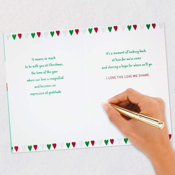 Love the Love We Share Romantic Christmas Card From Her For Her, , large image number 7