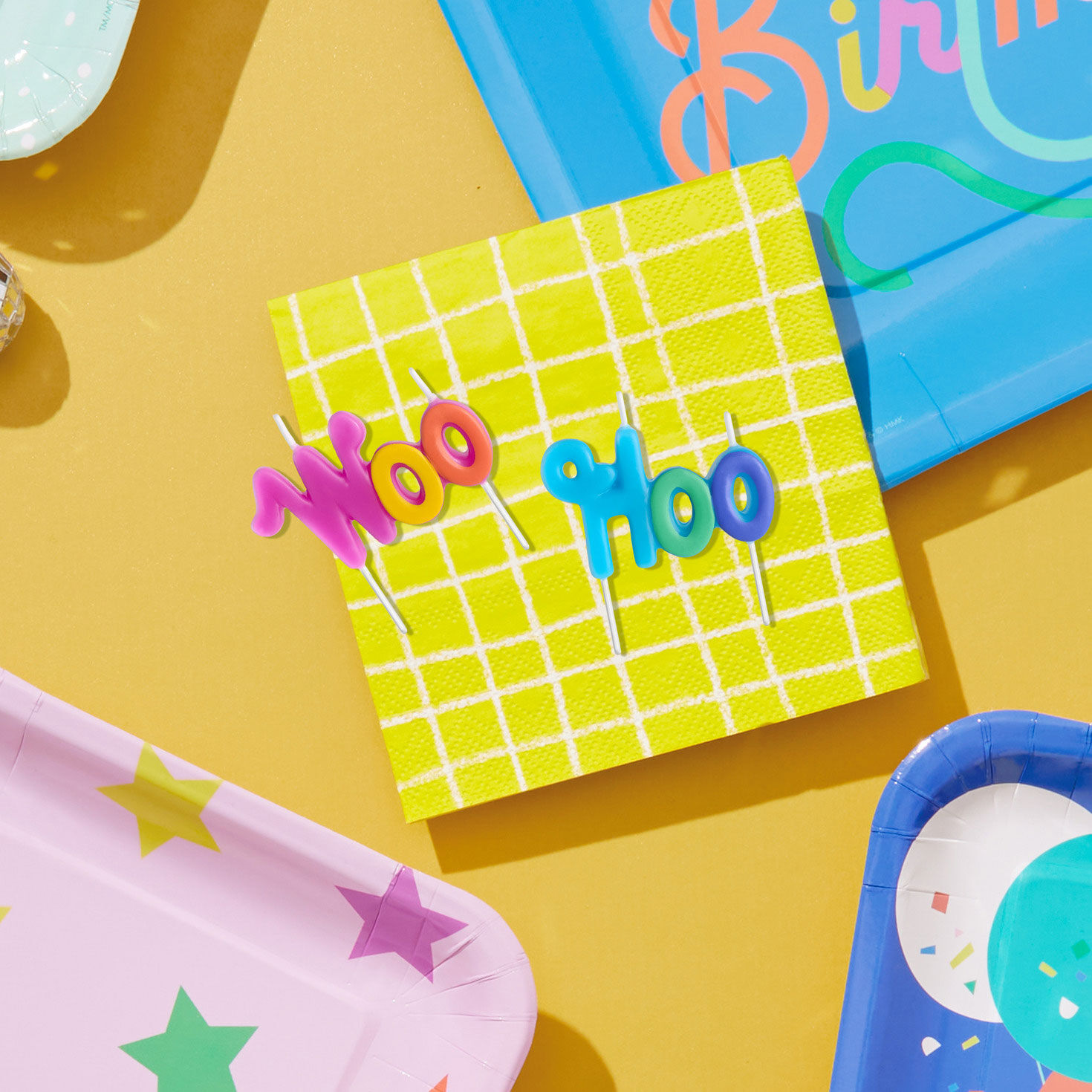 Woo Hoo Celebration Colorful Birthday Candles in use image number 2