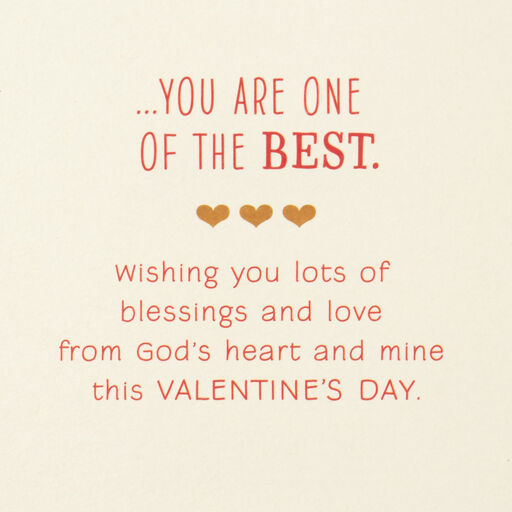 God's Blessings and Love Religious Valentine's Day Card, 