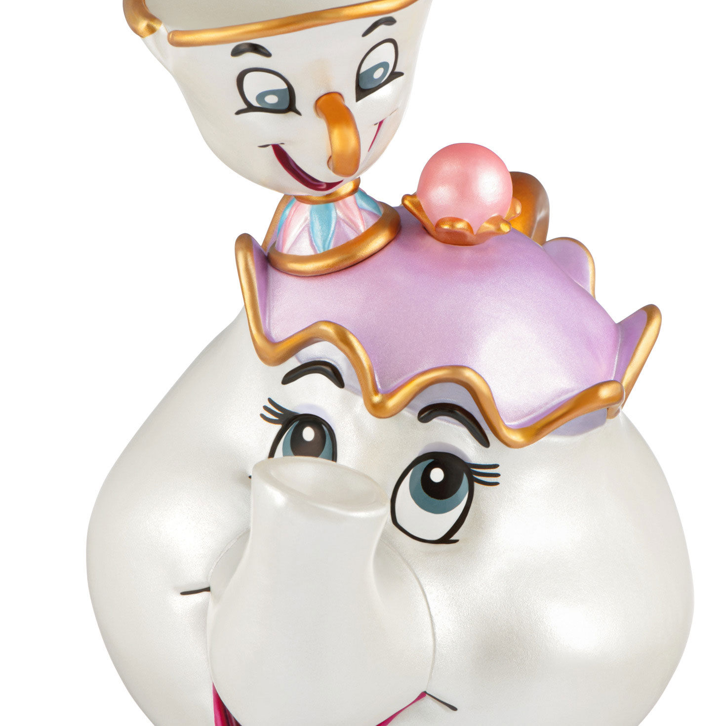 Beauty and the Beast Mrs. Potts and Chip Ornament closeup view image number 5