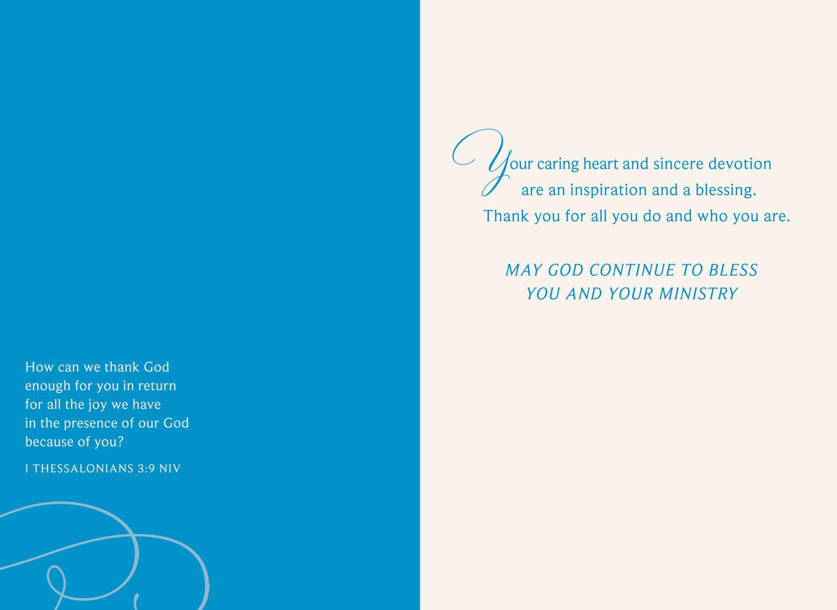 Bless Your Ministry Clergy Appreciation Card
