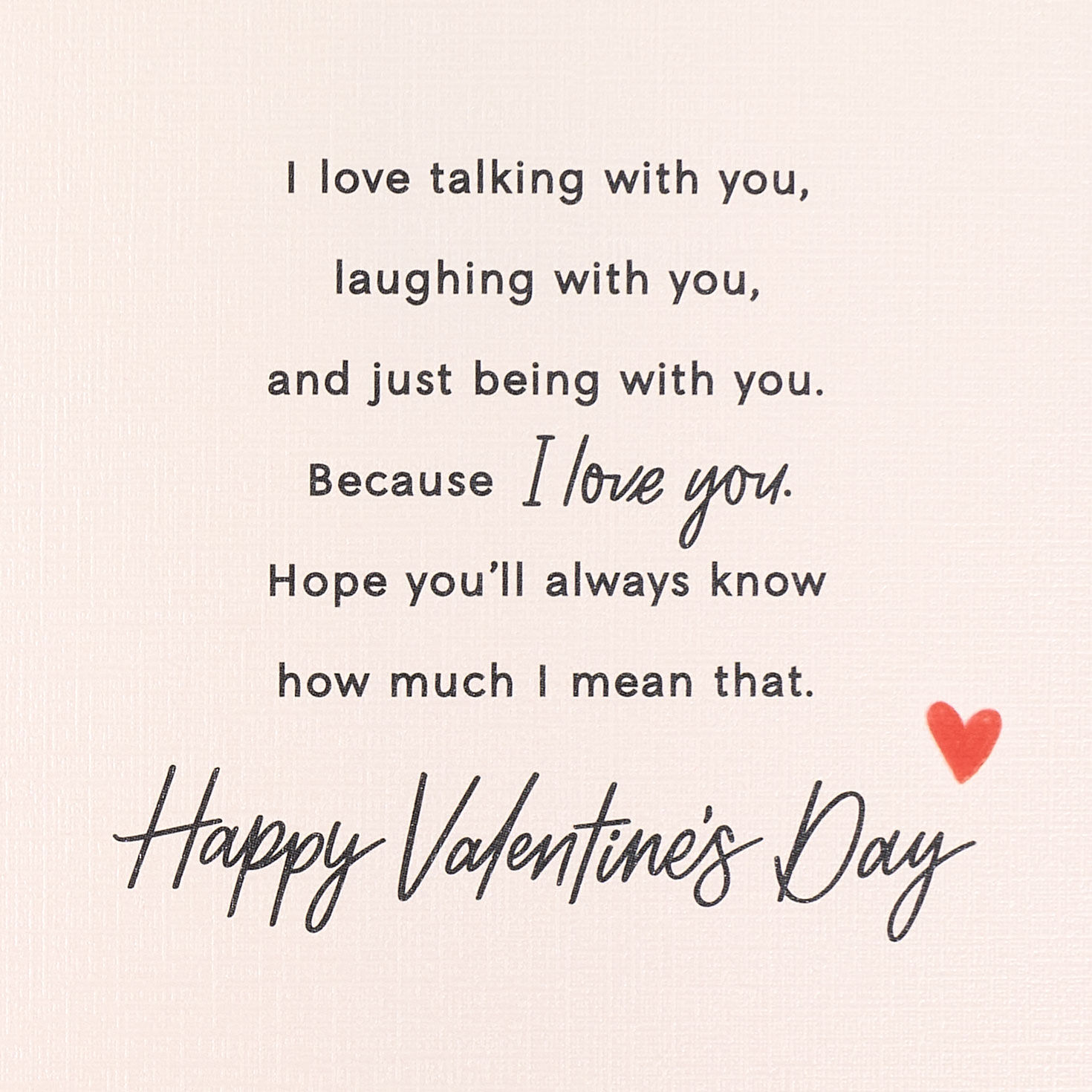 Hands Entwined and Heart Wife Valentines Day Card Sentiment image number 3