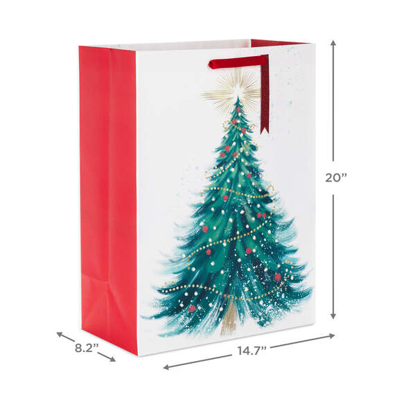 20" Elegant Evergreen Jumbo Christmas Gift Bag, , large image number 3