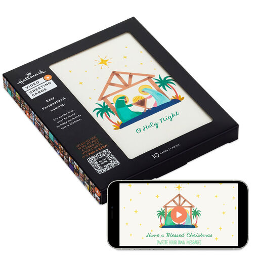 Simple Nativity Boxed Christmas Video Greeting Cards, Pack of 10, 