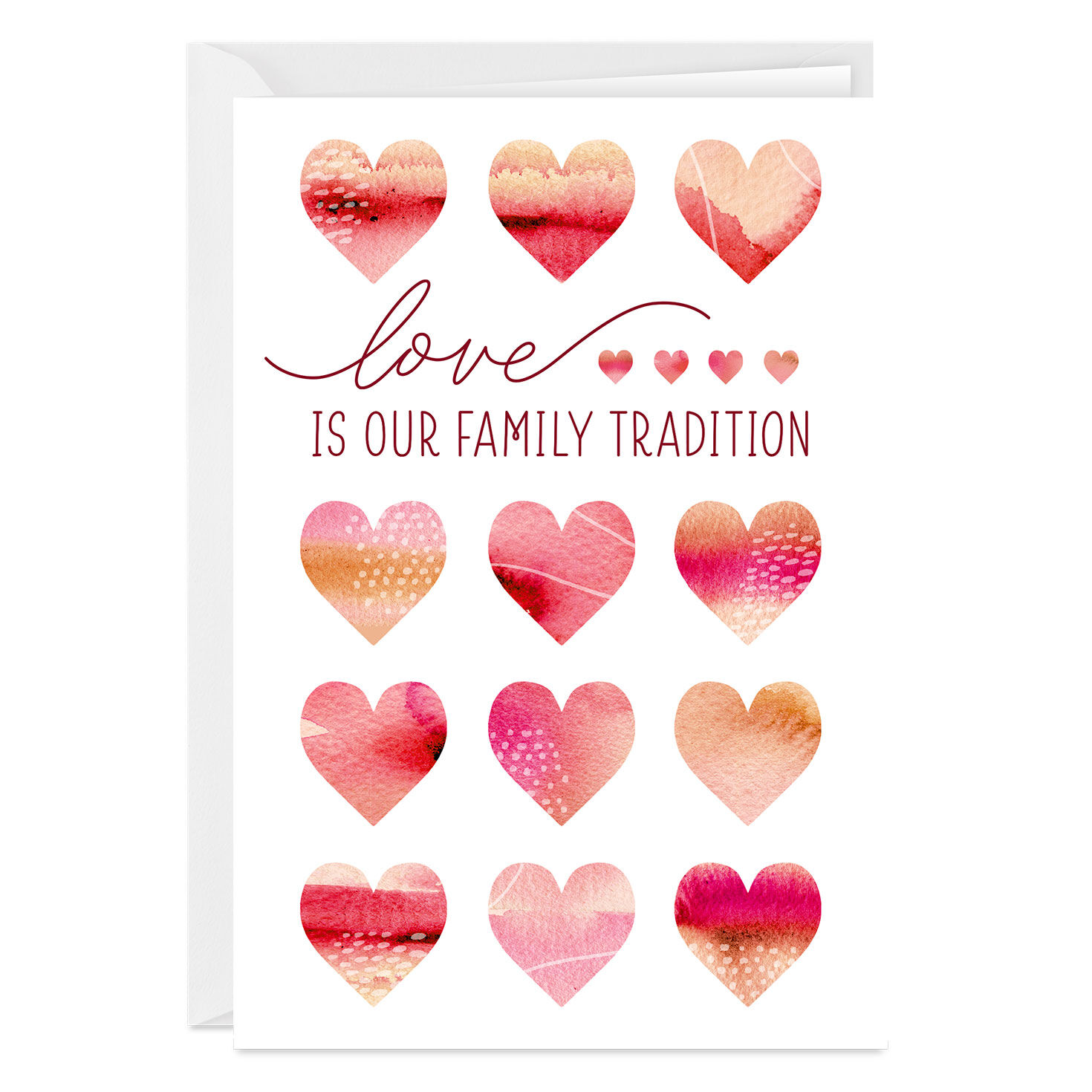 Love Is Our Family Tradition Custom Valentine's Day Card