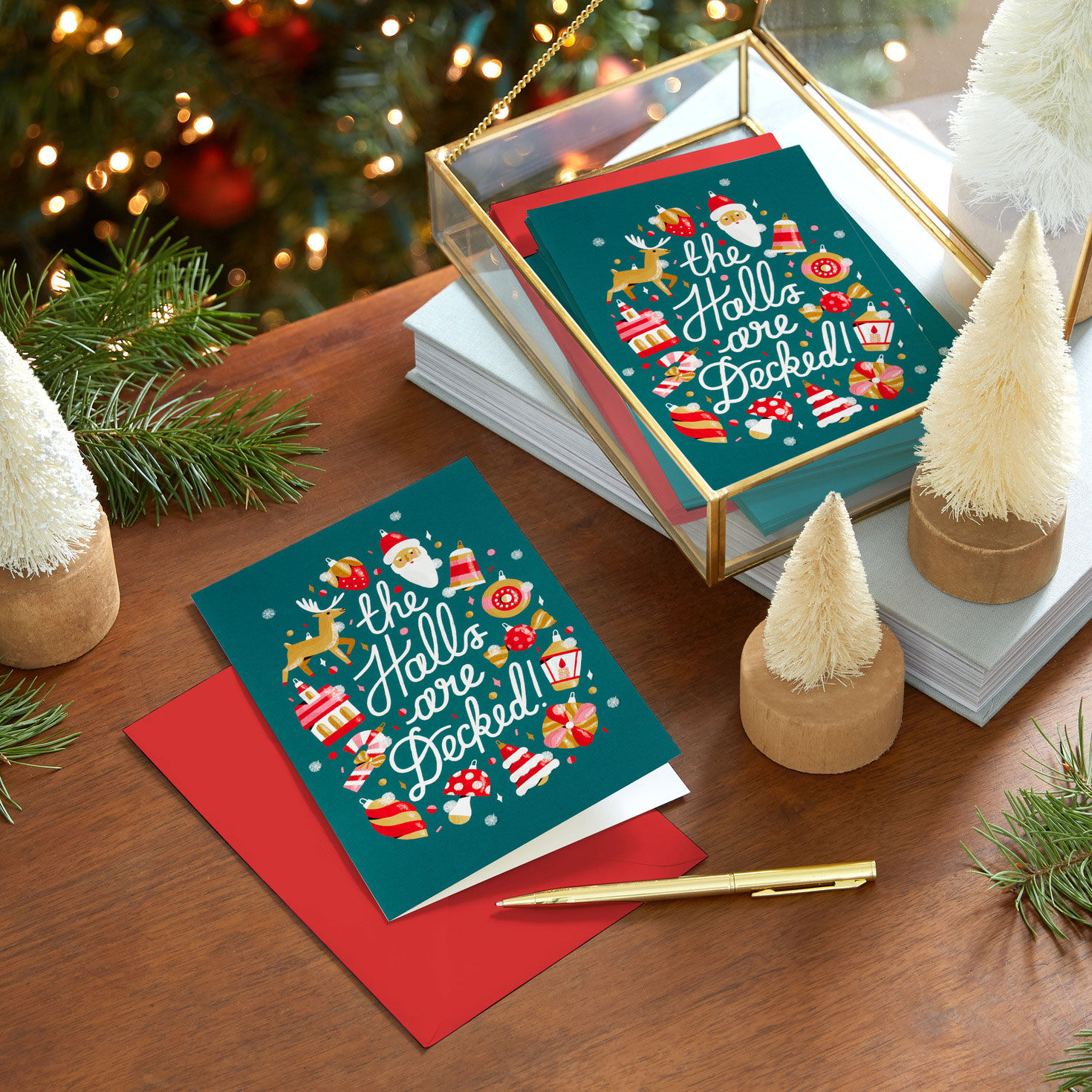 The Halls Are Decked Boxed Christmas Cards, Pack of 16 for only USD 12.49 | Hallmark