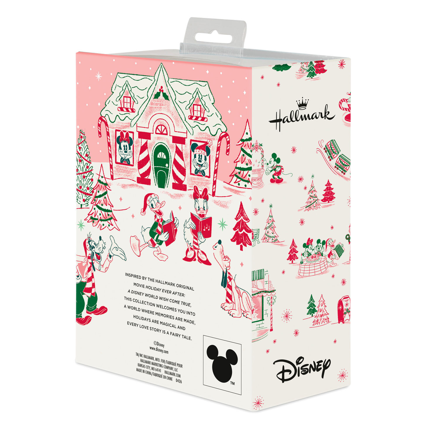 Set of 2 Disney Mickey Minnie Ornaments in Gift Box backage back image number 3