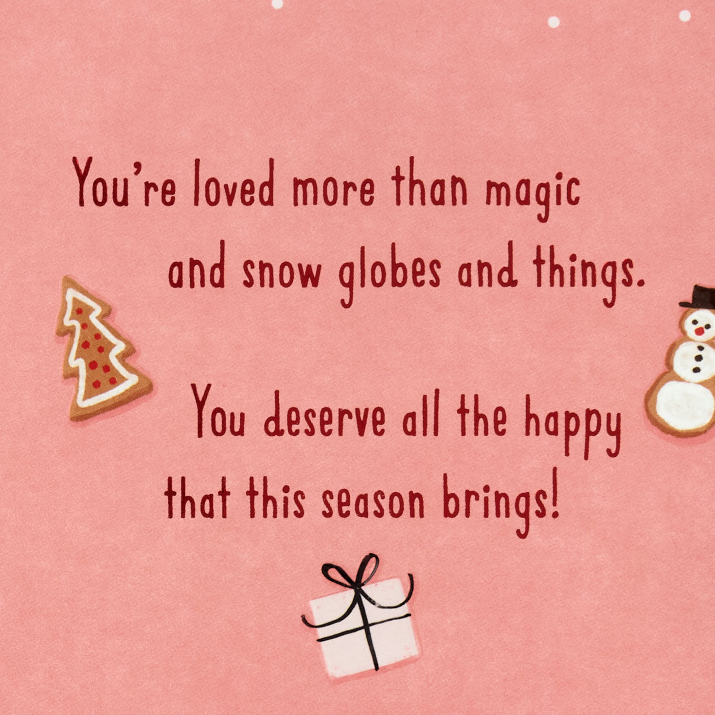 Mouse on Pink Great-Granddaughter Christmas Card sentiment image number 3