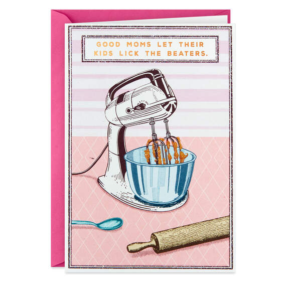 Lick the Beaters Funny Mother's Day Card for Mom