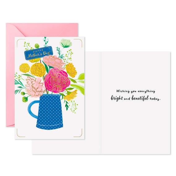 Flowers and Teapot Assorted Mother's Day Cards, Pack of 6, , large image number 2