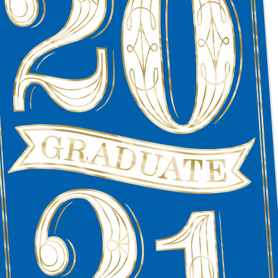 2021 on Blue Money Holder Graduation Cards, Pack of 6, , large image number 3