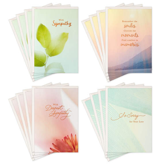Peaceful Nature Assorted Sympathy Cards, Pack of 16