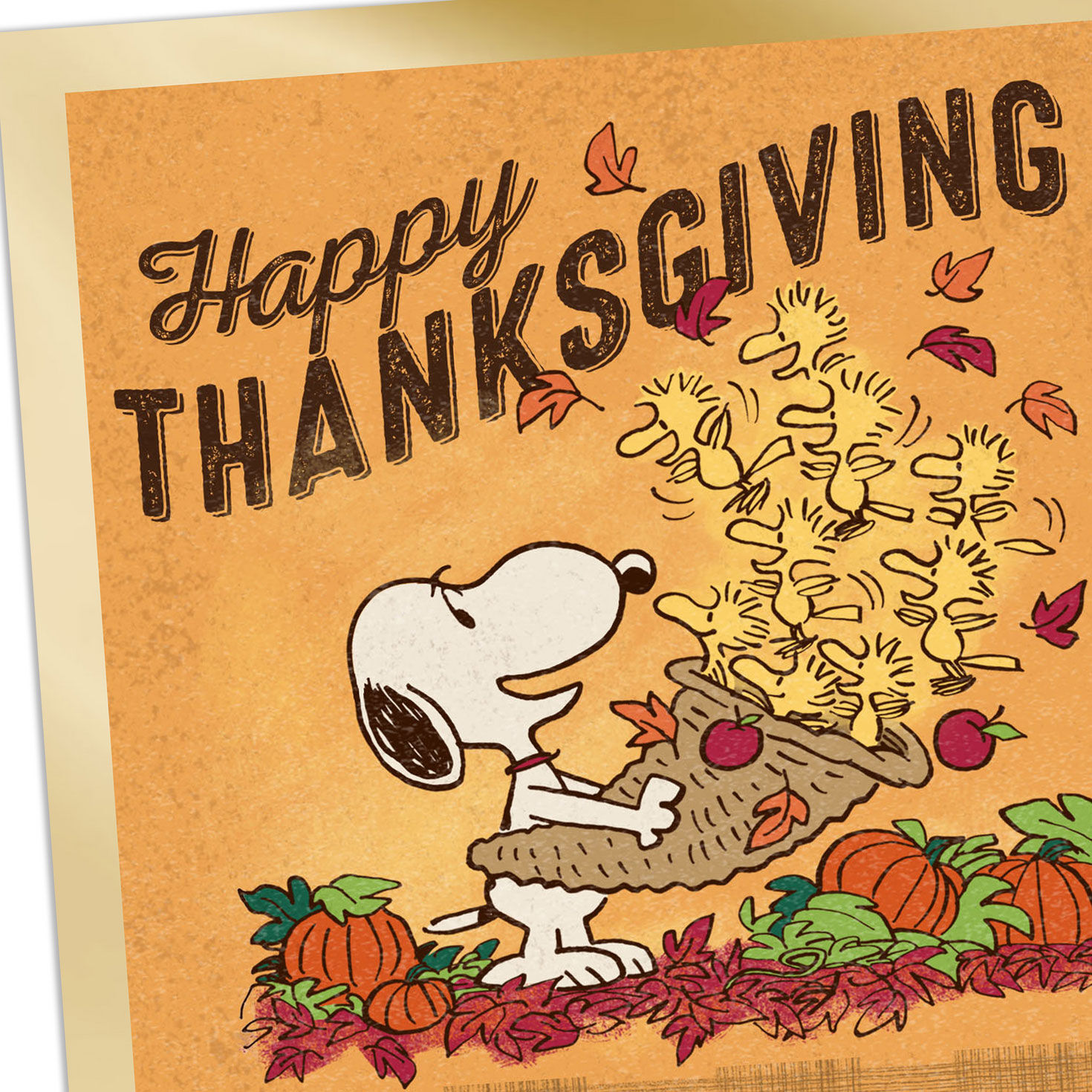 Peanuts&reg; Snoopy and Woodstock Lots of Love Thanksgiving Card, , large image number 4